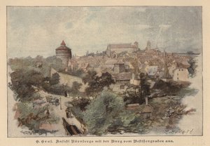 Vue de Nuremberg et de son château, Allemagne - European School
