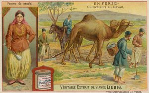 Femme et paysans au travail - European School