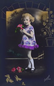 Jeune fille avec des roses