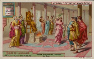 Zeus, dieu de la Grèce antique (chromolitho)