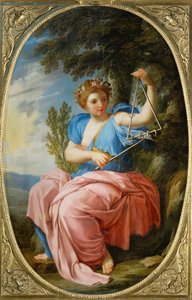 La muse Terpsichore, de la Chambre des Muses, Louvre, Paris ... - Eustache (studio of) Le Sueur