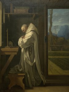 French : Saint Bruno en prière St. Bruno in Prayer - Eustache Le Sueur