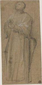 Étude pour le prêtre portant la crosse - Eustache Le Sueur