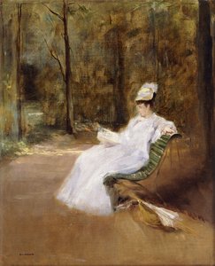 Assis sur un banc, vers 1848 - Eva Gonzalès