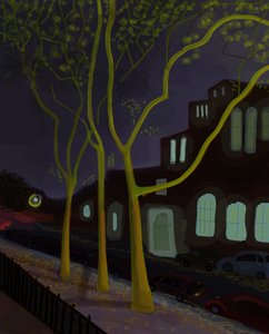 11th Street At Night, 2016 (dessiné à la main sur un iPad avec un Apple pencil)