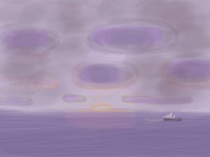 Océan Atlantique, 2015 (dessiné à la main sur un iPad avec un crayon Apple) - Evan Sklar