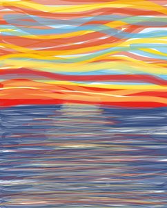 Océan Atlantique, 2018 (dessiné à la main sur un iPad avec un Apple pencil)
