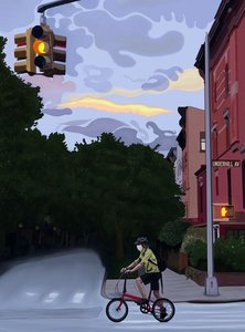 Cycliste sur l