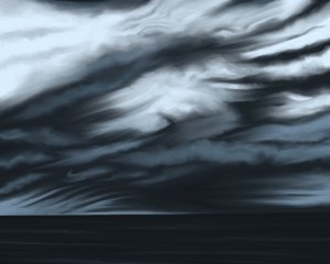 Ciel bleu et océan , c.2020-24 (art numérique)