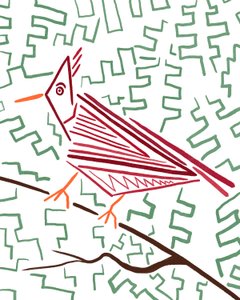 Cardinal, vers 2020-24 (art numérique) - Evan Sklar