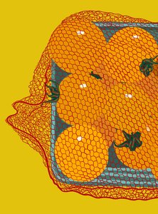 Tomates cerises en conteneur (art numérique)
