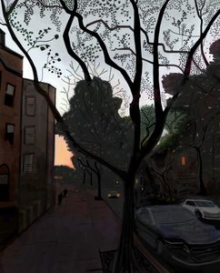 Fifth Street, Brooklyn, août 2016 (dessiné à la main sur un iPad avec un crayon Apple).