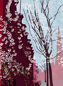 Garfield Place, Spring, Brooklyn, vers 2020-24 (art numérique)