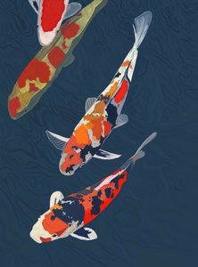 Trois Koi (art numérique)