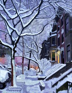 Neige mouillée, First Light, Brooklyn (art numérique)