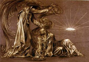 Étude finie pour Earthbound, c.1897 - Evelyn De Morgan
