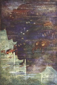 Hidesato et le mille-pattes, illustration de 