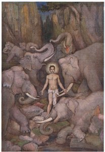 Prahlada surmontant les éléphants - Evelyn Paul