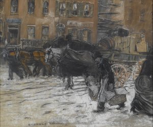 Hiver sur la 21e rue, New York - Everett Shinn