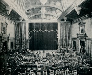 La Chambre de Waterloo, Château de Windsor, aménagée en théâtre pour les pièces d