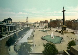 Trafalgar Square, vers 1900