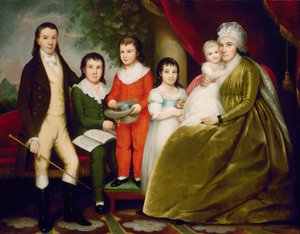 Mme Noah Smith et sa famille, vers 1830