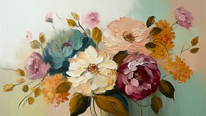 Fleur vintage abstraite