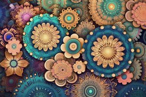 Mandala coloré, un jardin de beauté vibrante