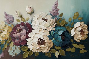 Bouquet floral de pivoines - F. Abderrahim