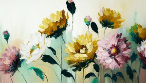 Nature morte florale horizontale