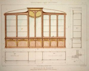 Conception pour une vitrine de magasin, illustration de 