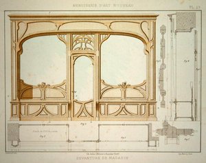 Conception pour une devanture de magasin, illustration de 