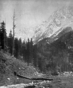 Glaciers de la vallée de Sindh, Cachemire, Inde, début du 20ème siècle
