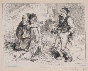 Illustration pour "Gjæte Kongens Harer" - F. Hendriksen