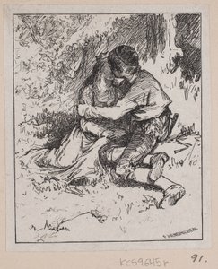 Illustration pour "Gjæte Kongens Harer"