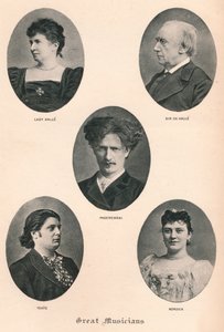 Grands Musiciens - Planche X., vers 1880, 1895 - F. Jenkins Heliog