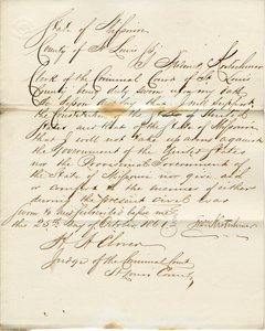 Serment de loyauté de Frederick Kretschmar, État du Missouri, Comté de St. Louis - F. Kretschmar