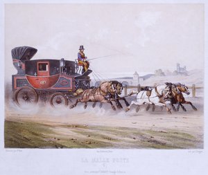 La diligence, gravée par Charles Bargue (1826-83)