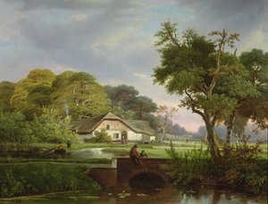 Paysage fluvial - F. and Meyer Courtens
