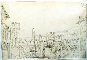 Décor scénographique par F. Galliari pour l