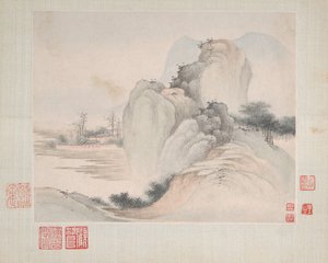 Paysages peints pour Yuweng, daté de 1673