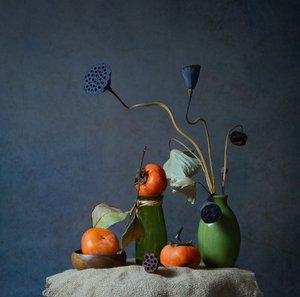 Nature morte aux kakis d
