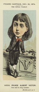 Caricature du prince Albert Victor - Faustin