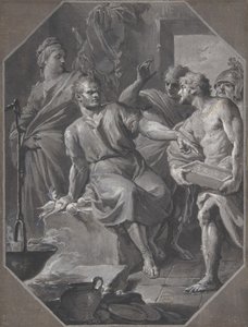 Manius Curius Dentatus refusant les présents des ambassadeurs samnites, 1732-92