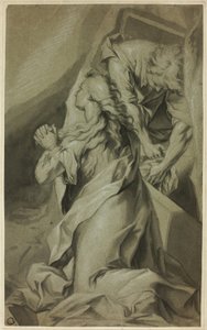 Madeleine à genoux et Gardien de Tombe