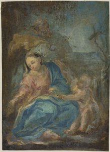 Repos pendant la fuite en Égypte (recto); Madone du Rosaire (verso) - Federico Barocci