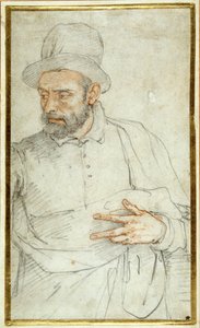 Un homme barbu, mi-long, habillé pour la rue - Federico Zuccaro