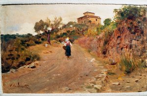Fermier dans la rue, vers 1900 - Federigo Andreotti