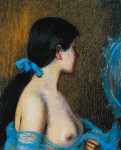 Jeune femme au miroir - Federigo Zandomeneghi
