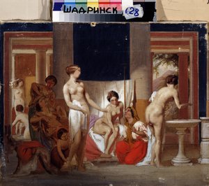 Le bain des femmes à Pompéi (Italie)
